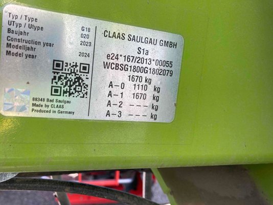 Andaineur Claas Liner 1800 Twin
